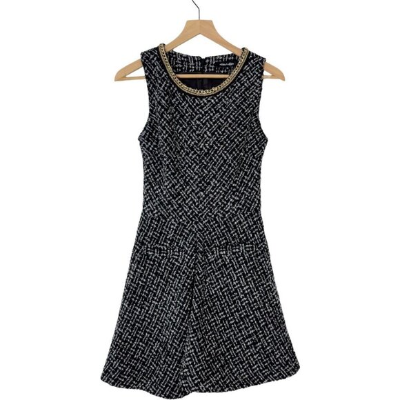 Alex + Alex Black and White Wool Blend Sleeveless Skater A-line Dress (M) - Picture 12 of 14